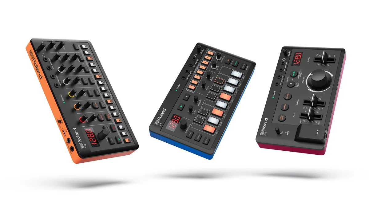 Roland AIRA Compactシリーズ3機種(T-8・J-6・E-4)の写真(画像提供: ローランド)
