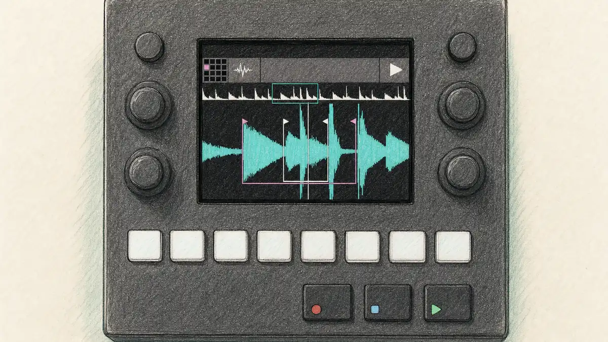 1010music blackboxのイラスト（実機を参考に作成）