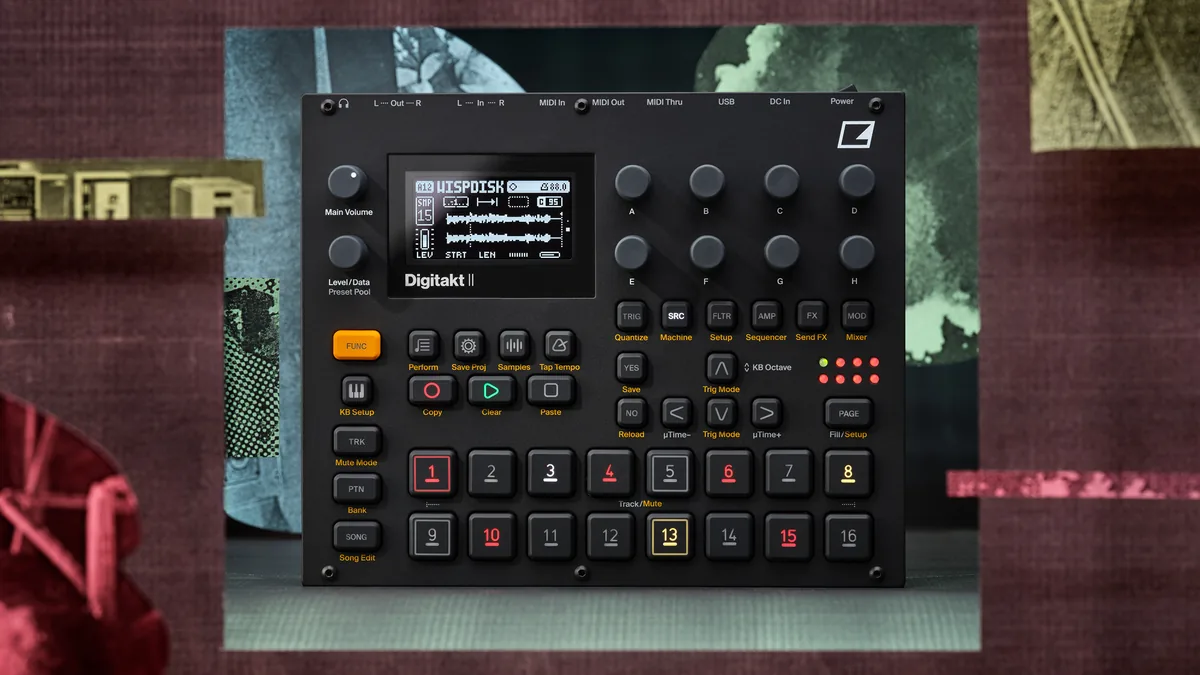 Elektron Digitakt IIの正面写真(画像: Elektron)