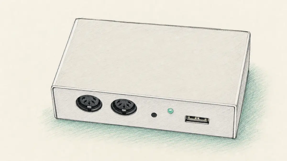Kenton MIDI USB Host mk3のイラスト(実機を参考に作成)