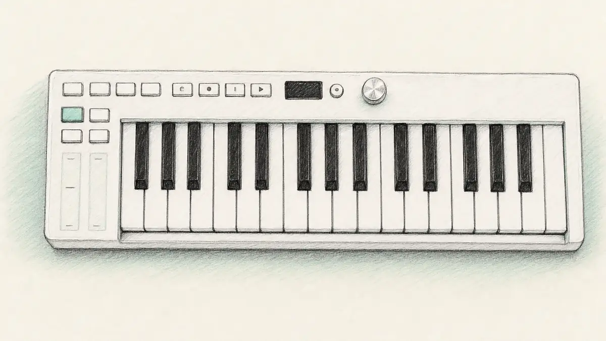 Arturia KeyStep mk2のイラスト(実機を参考に作成)