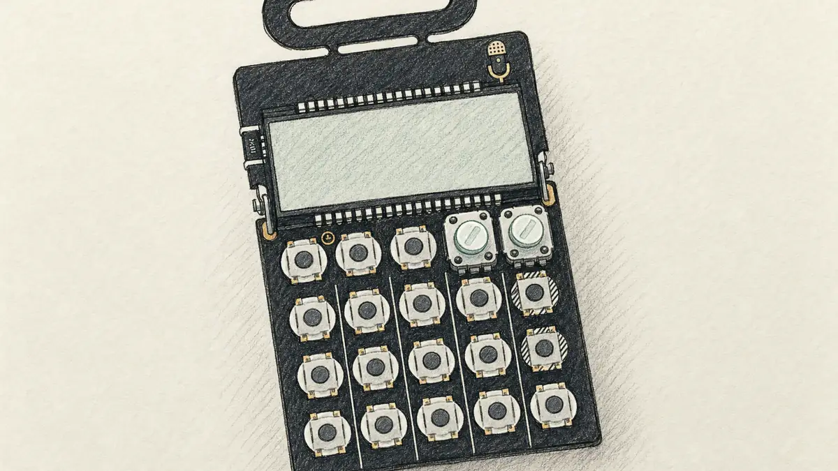 teenage engineering Pocket Operator(PO-32)のイラスト(実機を参考に作成)