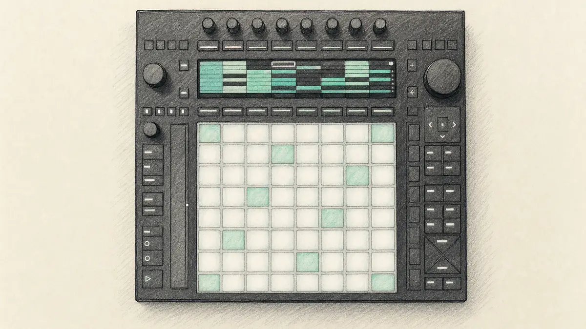 Ableton Push 3のイラスト(実機を参考に作成)
