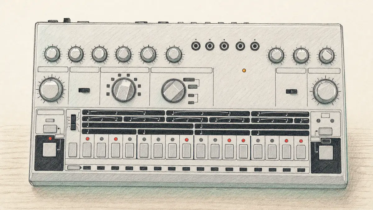 Behringer RD-6のイラスト（実機を参考に作成）