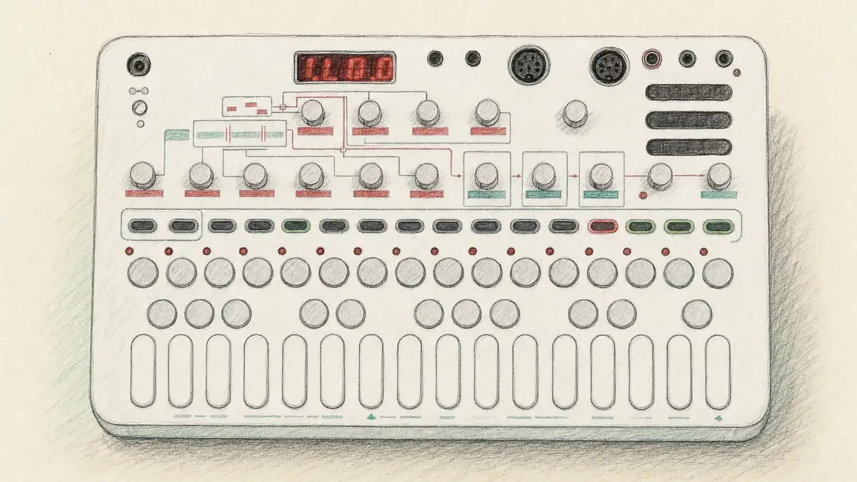 SONICWARE LIVENのイラスト(実機を参考に作成)