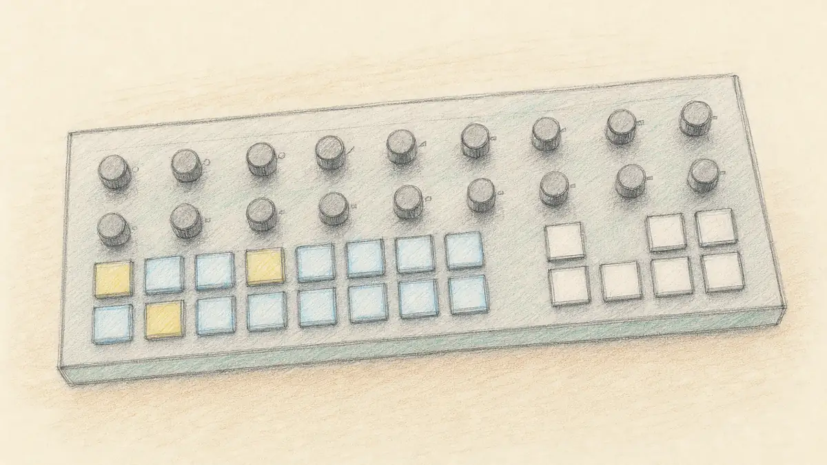 Torso Electronics T-1のイラスト(実機を参考に作成)