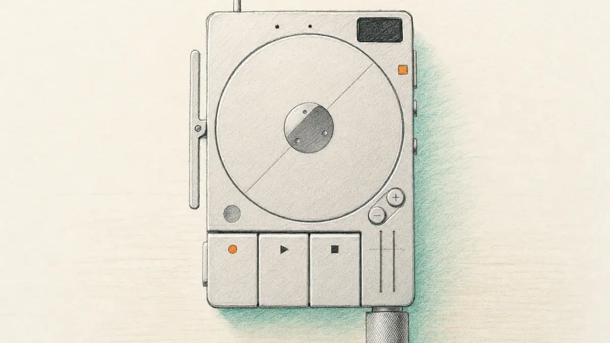 teenage engineering TP-7のイラスト(実機を参考に作成)